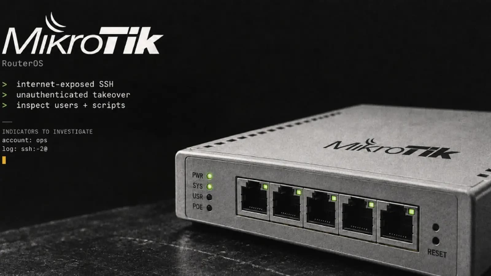Atacantes aprovechan vulnerabilidad en routers MikroTik por SSH sin autenticación